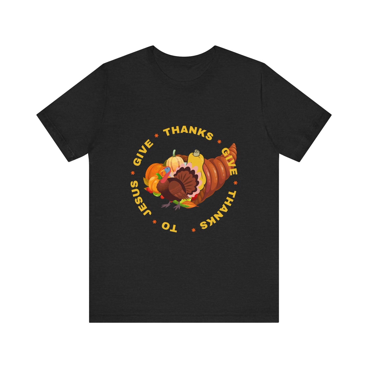 Thanksgiving Cornucopia Unisex Tee - Give Thanks to Jesus